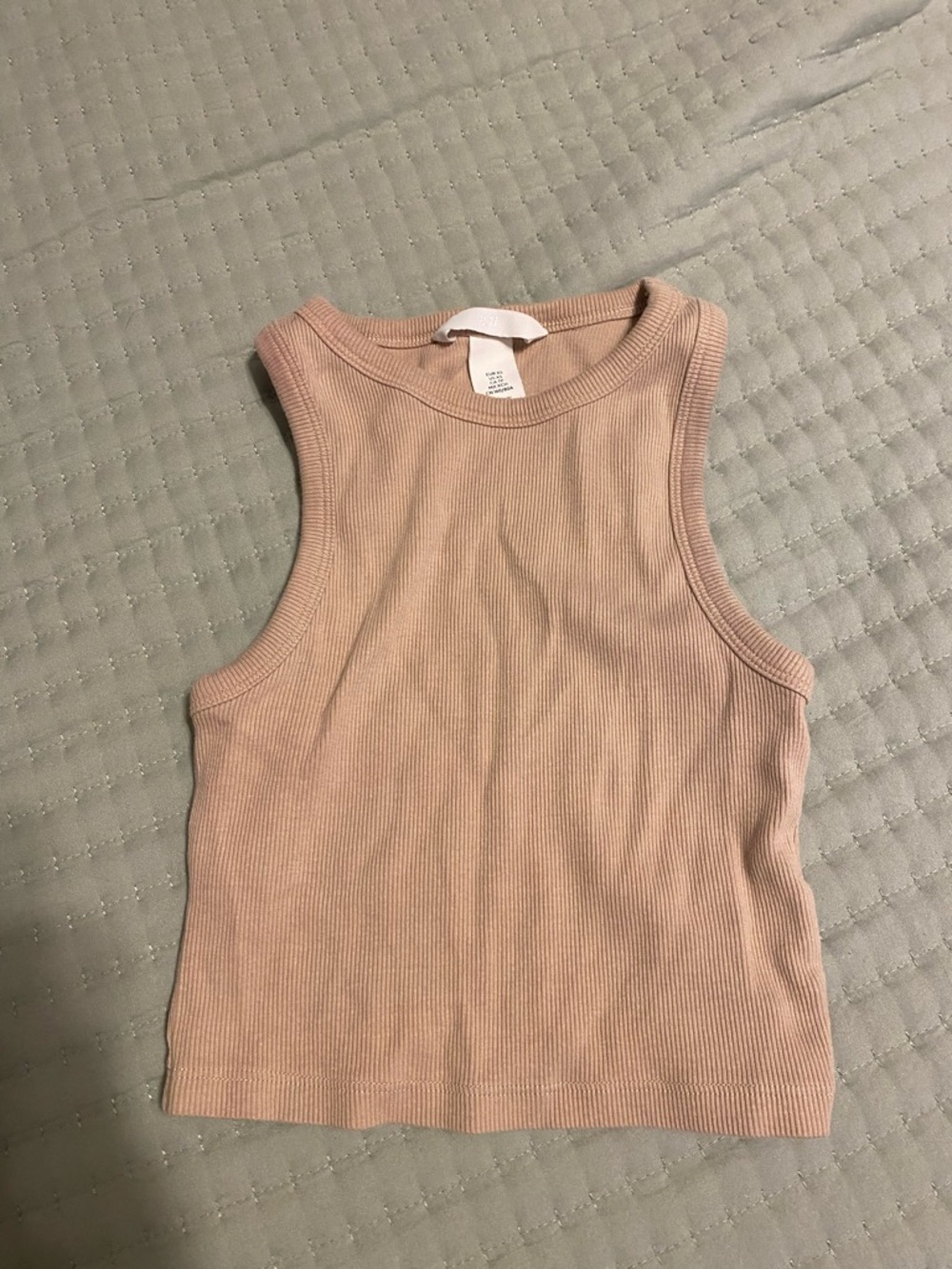 H&M Ribbed Tank Top in Light Blush